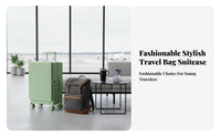 Expandable Front-Opening Hardside Suitcase Airline Approved Wheeled Cabin Luggage 360° Wheels Carry-on Bag Sturdy Construction for Travelers, Vacationers, Business Professionals, Airport, Vacation, Weekend Getaways, Study Abroad
