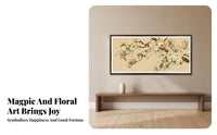 Traditional Symbolism Chinese Type Cross-Stitch Kit Beginner Friendly Bird and Flower Needlepoint Kit Vivid Colors for Living Room, Bedroom