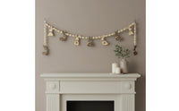 Easter Bunny Garland DIY Kit Wooden Bead Garland Vintage Design for Wall Decor