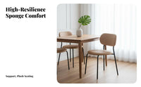 Modern Design Upholstered Side Chair Stackable Dining Seating Space-Saving Household Furniture Soft Padding for Apartment Dwellers, Interior Designers, Restaurant Owners, Living Room, Home Office, Cafe