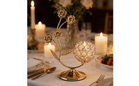 Elegant Design Gold Crystal Candle Stand Candelabra Holder for Wedding