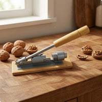 Screw-Style Manual Walnut Nut Splitter Metal and Wood Lever Nut Splitter Tabletop Household Tool Adjustable