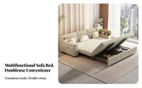 Multi-Functional Pull-expandable Sofa Bed Space-Saving Design Pull-expandable Couch Bed two-in-singleUse transformable Loveseat Easily Converts for Apartment Dwellers, Students, Homeowners, Small areas, Living Room, Office
