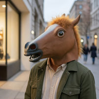 Horse Head Hood Realistic Horse Hood Cosplay Animal Hood for Adults, Cosplayers
