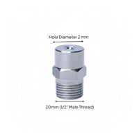 Adjustable Solid Cone Nozzle Long-Lasting High Pressure Atomizing Nozzle Wear-Resistant for Dust Control, Cooling Systems, Irrigation