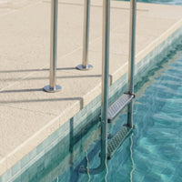 Stainless Steel Pool Ladder Easy to Install Pool Ladder with Handrails Resistant for Families, Swimming Pools