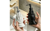 Sculptural Buddha's Hand Soap Dispenser Decorative Hand-Shaped Pump Bottle Silver Pump Dispenser