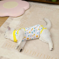 Pet Recovery Suit with Fasteners, Polyester Dog Neutering Suit and Cat Neutering Suit, Post Surgery Pet Clothing for Anti Lick Recovery