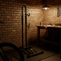Padded L-Shaped Bike Stand Stable Upright Cycle Stand Powder-Coated Freestanding Bike Rack Rust-Resistant for Commuters