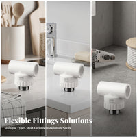 Stainless Steel PPR Tee Fitting Threaded Tee Connector Long-Lasting Plumbing Part High Strength
