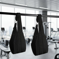 2 Pieces Heavy Duty Bodyweight Hanging Straps with Padded Arm Supports Comfortable Hanging Ab Straps with Metal Carabiner Sturdy Fitness Equipment Tear-Resistant for Home Gym