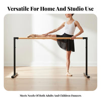 Home Practice Barre Stable Base Freestanding Dance Bar Adjustable Height Dance Bar for Children, Beginners, School, Studio