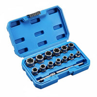 40 Pieces High Hardness Stripped Nut Extractor Socket Set Non-Slip Grip Bolt and Screw Extractor Kit Broken Bolt Remover Kit Chrome Molybdenum Steel for Mechanics, DIY Enthusiasts, Workshop, Garage