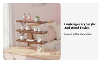 Multi-Tier Desk storage-spaceSaving Multilayered Desk Organizer Transparent View