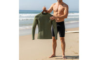 UPF 50+ Sun safeguard.5mm Neoprene Aquatic Shirt High Elasticity Men's Thermal Swim Shirt Quick-Drying Rash Guard Chlorine Resistant for Paddleboarding