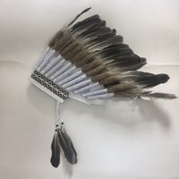 Feathered Feather Headdress Layered Headdress with Feathers Woven Feather Headpiece Geometric for Cosplayers, Performers, Cosplay, Stage Performance, Photography