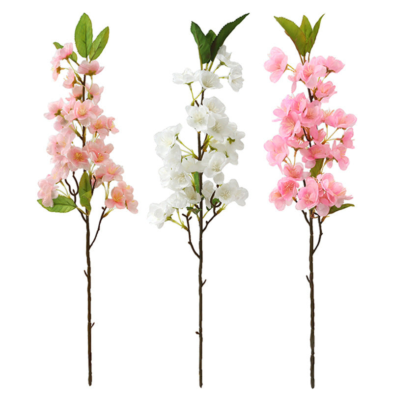 Artificial Cherry Blossom Branch with Multiple Forks for Wedding and Home Decor