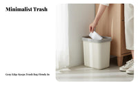 Slim Plastic Trash Bin Space-Saving Narrow Trash Can Pressure Collar Garbage Bin Minimalist Design Slim Garbage Container