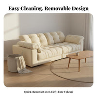 Tofu Block Sofa Removable and Washable Cover Soft Sofa Space-Saving Billowy Couch for Apartment Dwellers, Families, Lounge Area, Bedroom