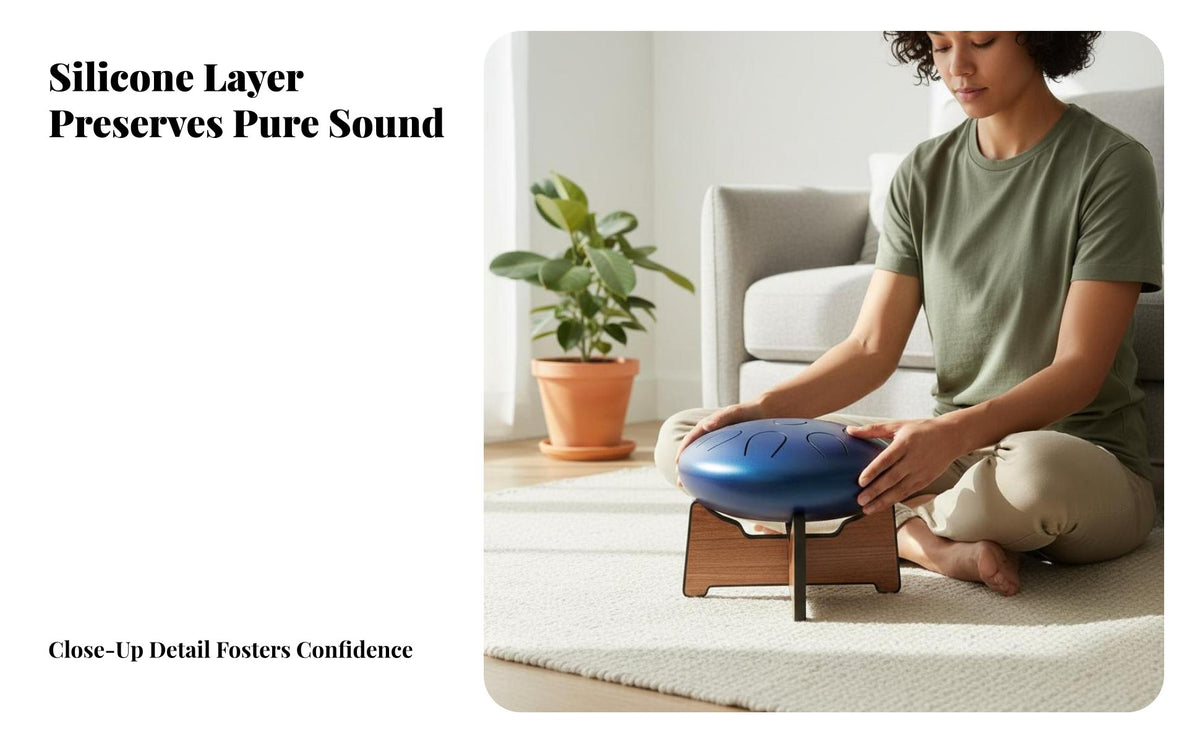 Handpan Drum Stand Stable Tongue Drum Rack Sturdy Construction Wooden Instrument Holder for Performance, Studio, Meditation