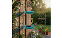 Easy to Hang Hummingbird Water Fountain Decorative Cascading Bird Fountain Lightweight Hanging Bird Bath Weather Resistant for Garden, Outdoor, Patio