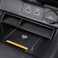 ABS Plastic Vehicle Civic Middle Console Box Easy to Install Dashboard Storage Box Removable Rubber Pads