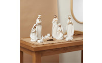 9 Pieces Collectible 9 Piece Nativity Set Vivid Details Christmas Nativity Set Detailed Carving Christmas Manger Scene Figurines Hand-Painted for Collectors, Church Groups, Tabletop, Mantlepiece