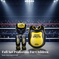 Young Fighting Gear Thickened Padding Kids Boxing Shielded Set Shock Absorbing Full Body Boxing Protection Set for Preschoolers, Exercise, Gym