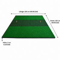 Golf Mat 1.5x1.5m, Portable Golf Practice Mat for Indoor and Outdoor Use, Non-Slip Golf Hitting Mat with Rubber Base, Nylon Grass