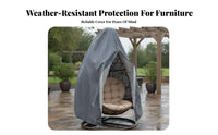 Waterproof Hanging Egg Chair Cover Dustproof Egg Chair Cover Sunproof for Gardeners, Homeowners, Garden, Balcony, Backyard