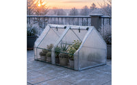 Mini Greenhouse Roll-up Top Mesh Greenhouse Front Openings