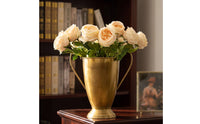 Brass Vase with Handles Metal Handled Flower Vase Ornate Urn for Table Centerpiece