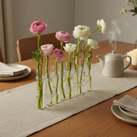 Test Tube Vase Modern Minimalist Design Glass Tube Flower Holder Elegant Desktop Water-Cultivated Planter for Gardeners