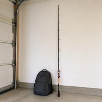 Fishing Rod and Reel Combo, Carbon Fiber Spinning Rod with Double Tip, 110cm Collapsed Length for River Fishing