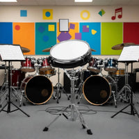 Non-Slip Rubber Feet Snare Drum Stand Foldable Tripod Drum Stand Heavy Duty for Drummers, Beginners, Stage Performance, Music Studio