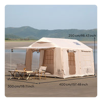 Rainproof Inflatable Camping Tent Waterproof Inflatable Tent Portable Spacious Interior for Families, Groups