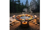 Black Speckled Grill Pan Light Wood Handles Aluminum Alloy Grill Pan Cookware Shallow Rim Even-Heating for Gas Cooktop