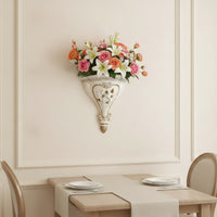Antique-Style Wall-Mounted Flower Vase Indoor Decorative Wall Vase Elegant Sophisticated for Hallway