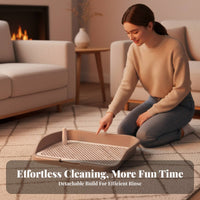 Dog Potty Tray Easy to Clean Indoor Dog Toilet Detachable Design Puppy Training Toilet for Young Dogs, Apartment, Balcony