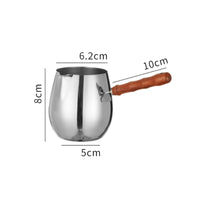 Milk Pot with Pour Spouts Stainless Steel Milk Pot Compact Mini Saucepan for Stovetop