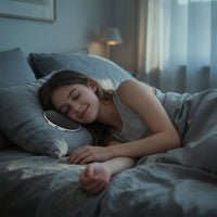 Speaker with Built-in Ambient Sound Compact Sleep Speaker Sound Machine Mini Ultra-Thin for Sleepers, Bedside, Bedroom