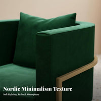Light Luxury Scalloped posterior Armchair Nordic Design Single Sofa designer-inspired design Lounge Chair Modern Aesthetic for Homeowners, Business Owners, Nail Salon, Bedroom, Reception Area, Office