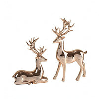 Reclining Deer Ornament Electroplated Standing Deer Ornament Desktop Display Reindeer Statue