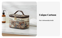Teddy Bear Makeup Bag Portable Design Cartoon Bear Cosmetic Case Lightweight
