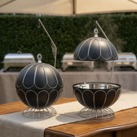 Stainless Steel Chafing Dish Domed Round Chafing Dish Rust-Resistant Food Warmer with Lid for Catering Events