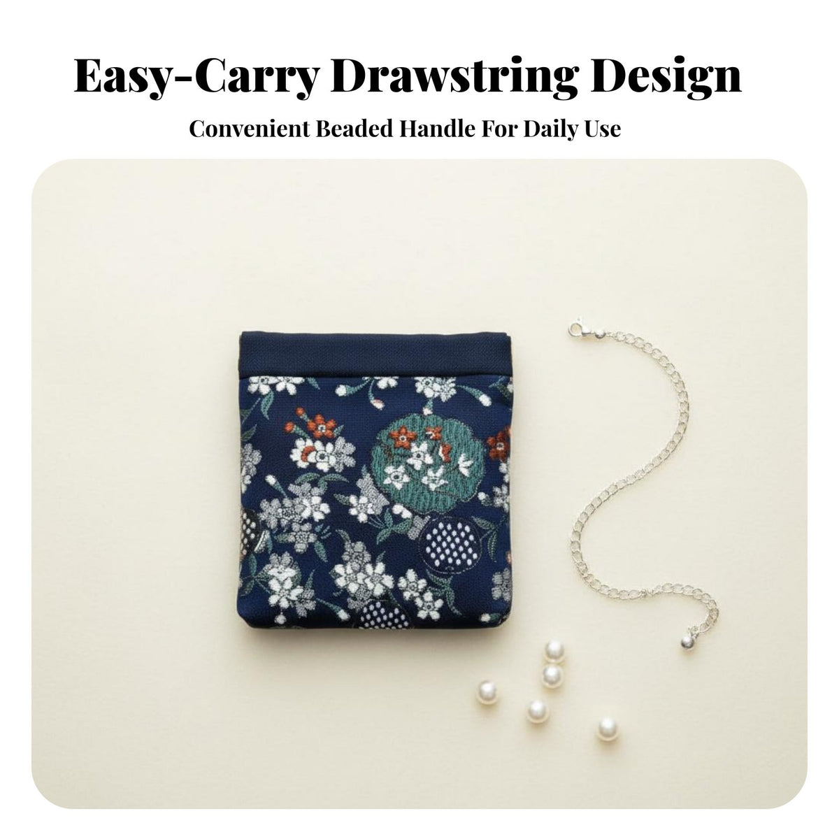 Chinese Design Jewelry Bag Traditional Pattern Brocade Jewelry Bag Padded Design Embroidered Brocade Pouch for Women, Girls, Gifting, Daily Use
