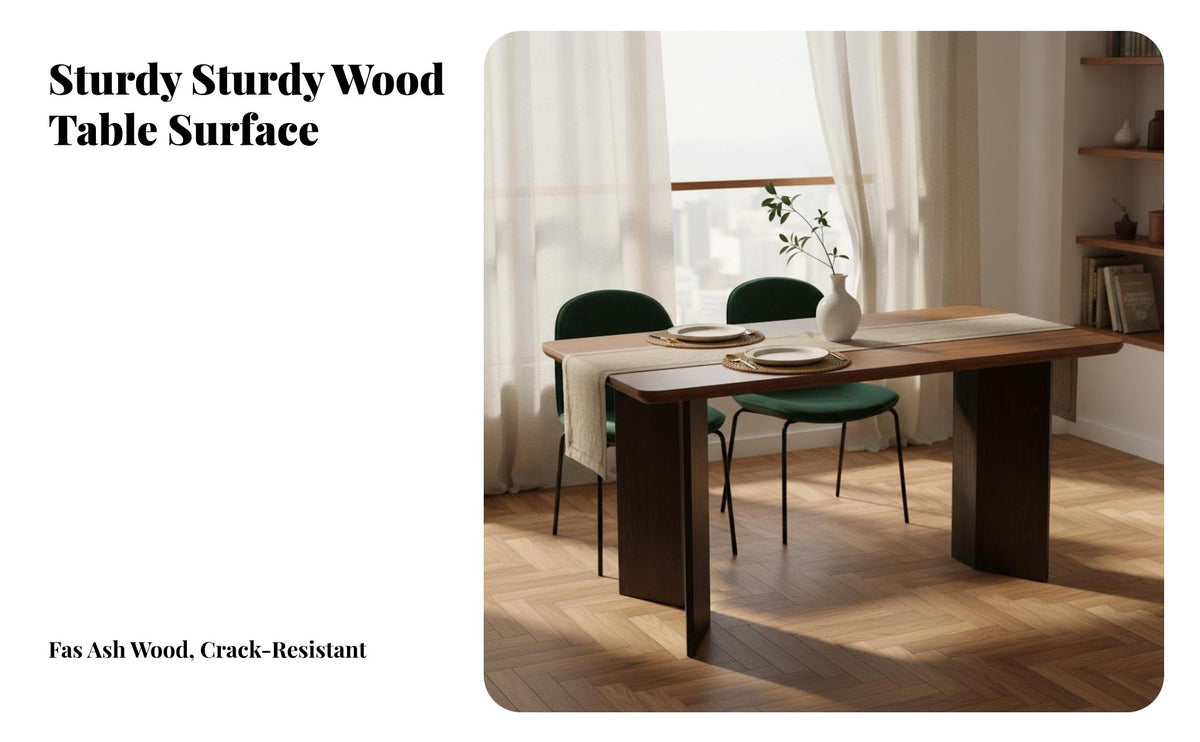 French Retro design Rectangular Meal Table mid-centuryera Modern Design Rectangular Wood Table long-lasting and Sturdy Household Furniture Easy to Clean for Families, Homeowners, Hosts, Dining Room, Kitchen, Home