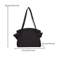 Shoulder Bag with Strapping Straps Large Capacity Slouchy Tote Bag Packable Smooth for Travelers, Travel, Camping