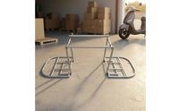 Foldable Motorcycle Cargo Rack Adjustable Rear Carrier with Side Platforms Sturdy Cargo Carrier Shelf Secure for Commuters