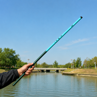 Carp Fishing Rod Portable Telescopic 4 Section 65cm Collapsed Fiberglass Stream